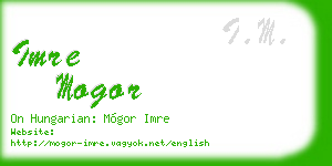 imre mogor business card