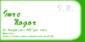 imre mogor business card